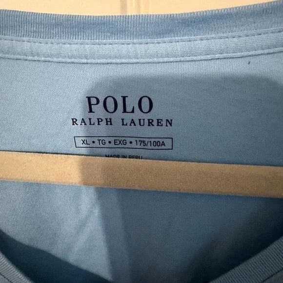 Polo Ralph Lauren Light Blue V-Neck T-Shirt - Picture 4 of 4
